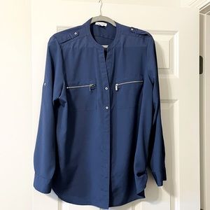 Calvin Klein blouse with zipper detail